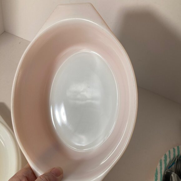 Vintage Pyrex Daisy Sunflower 043 1.5QT Oval Baking Dish & Lid Yellow Orange USA - Picture 8 of 10